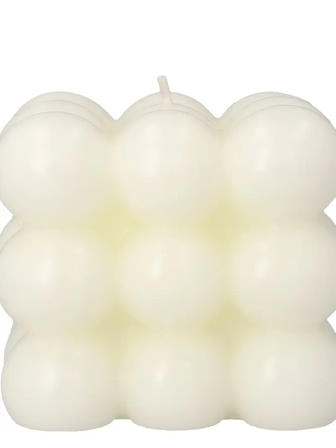 Świeca BUBBLE ecru 10x10x10 cm