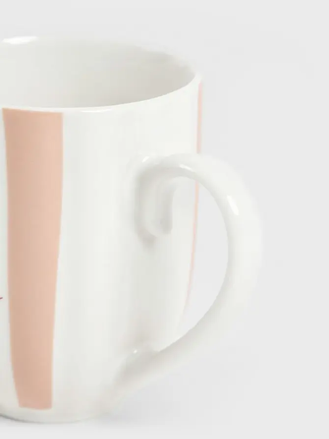 Kubek MONROE LOVE w paski różówy 0,33 l