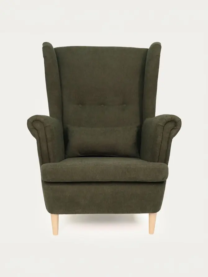 Fotel FOSSBY oliwkowy 82x85x105 cm