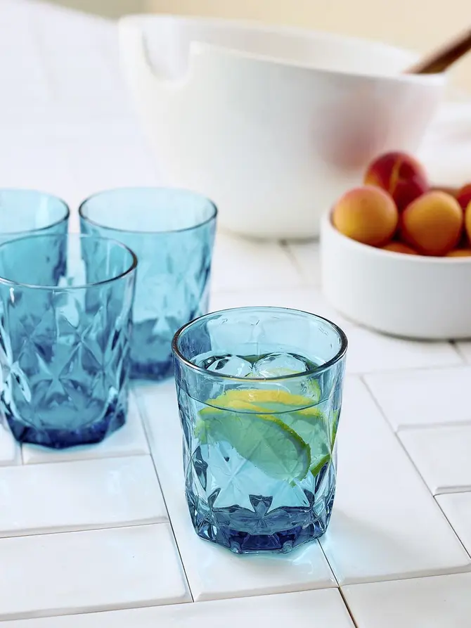Zestaw szklanek LUNNA ciemny niebieski 4 szt. 0,29 l