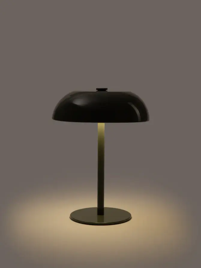 Lampka stołowa PIXEL metalowa zielona 15,5x15,5x20,5 cm
