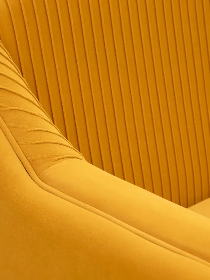 Sofa AVANT sofa 2-osobowa, welurowa musztardowa 127x82x81.5 cm