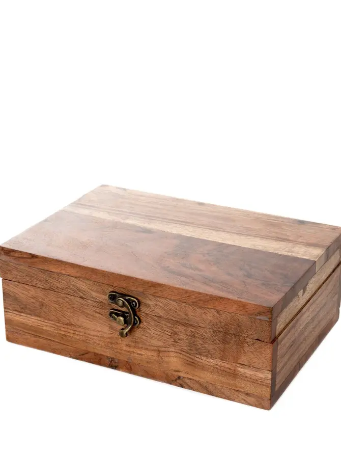 Szkatułka na biżuterię ACACIA z drewna akacjowego 22x14x8 cm