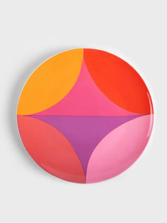 Talerz NAOKO deserowy różowo-pomarańczowy 20 cm