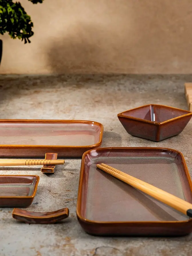 Zestaw do sushi OKINAWA dla 2 osób fioletowy 8 el