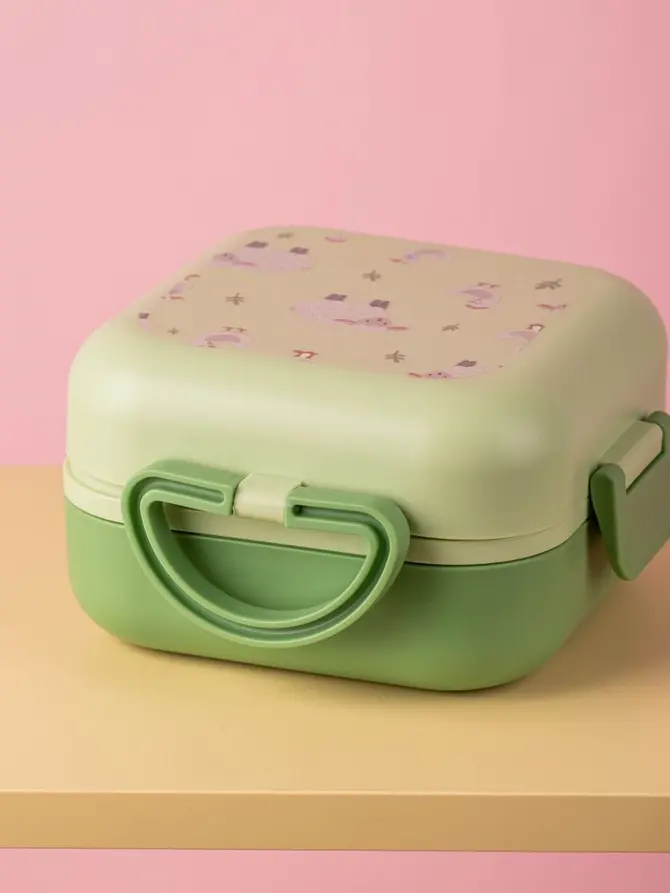 Lunchbox B2 PECORA zielony w owieczki 1150ml