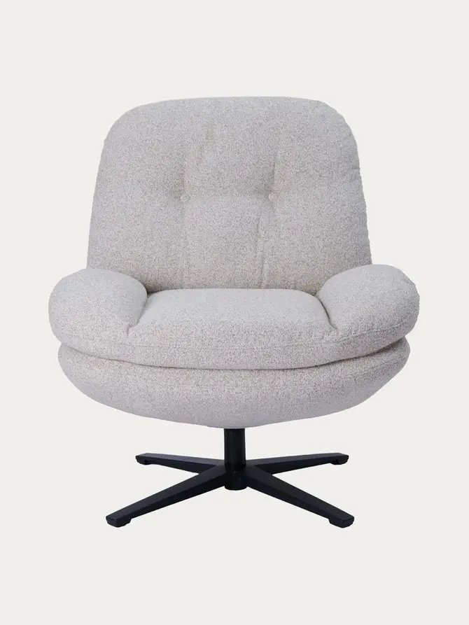 Fotel LUNARO obrotowy beżowy 76x83x91 cm