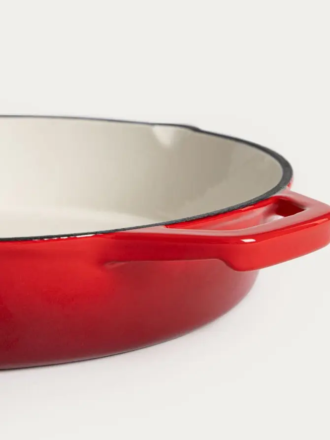Patelnia żeliwna ANDREAS XM czerwona ombre 26 cm