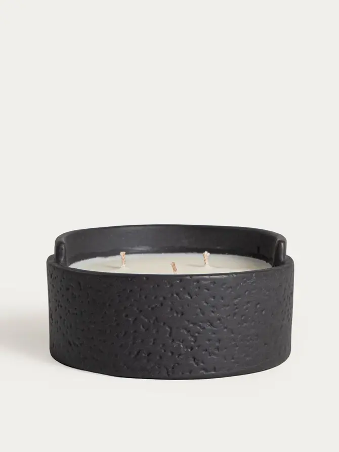 Świeca zapachowa z woskiem sojowym STONE 01 Mossy Carbon 290 g