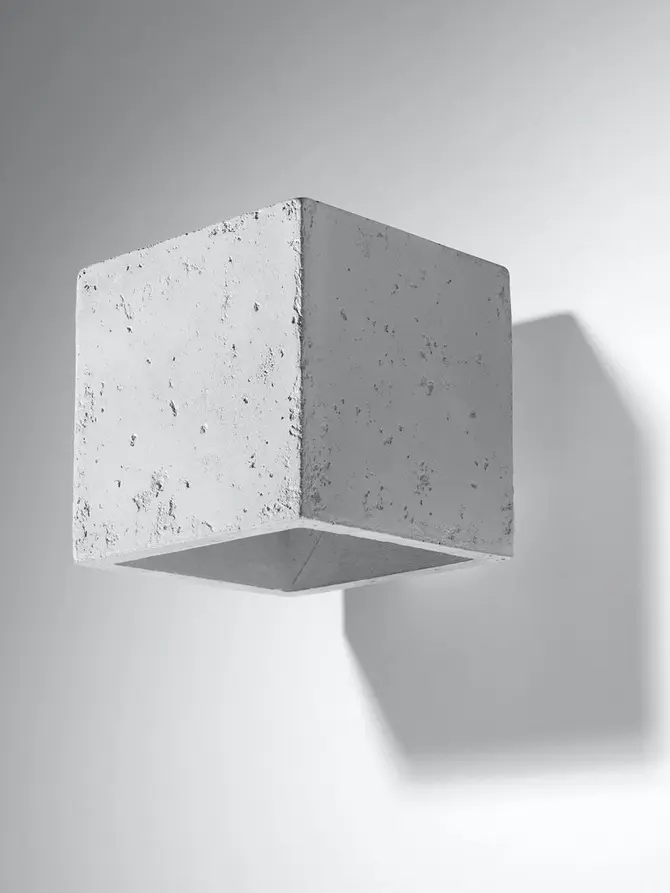 Kinkiet QUAD betonowy 12x10x10 cm