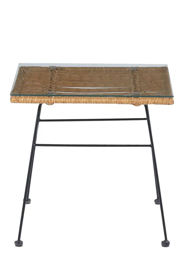 Stolik JARDIN pleciony naturalny 49x49x45 cm
