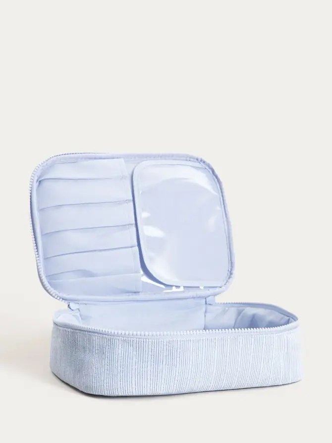 Kosmetyczka ZAFIRA błękitna 24x18x7,5 cm