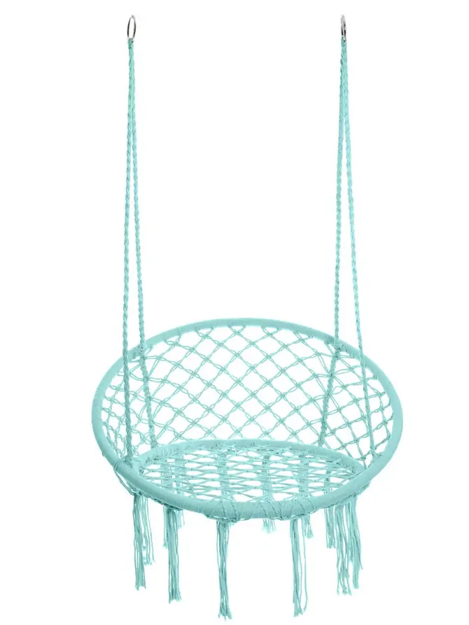 Huśtawka CIRCLE turkusowa 82x60x115-138 cm