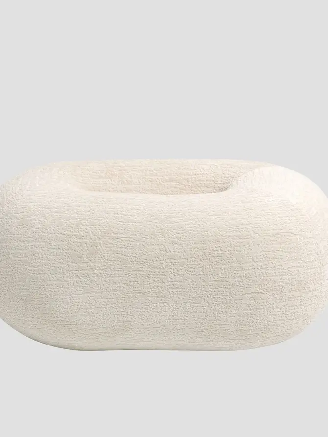Pufa LUNCTA Ecru 82x52x34 cm