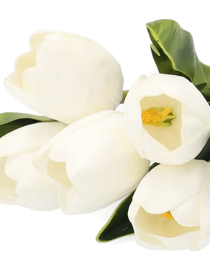 Kwiaty LITEN sztuczne tulipany białe 30 cm