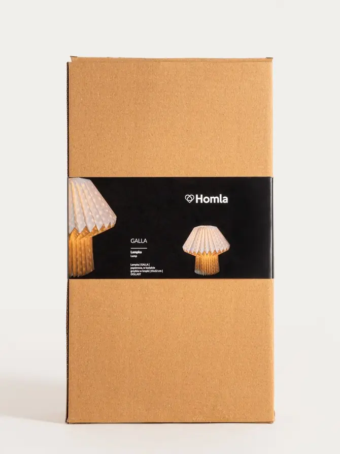 Lampka GALLA papierowa, w kształcie grzybka w kropki 27x38 cm