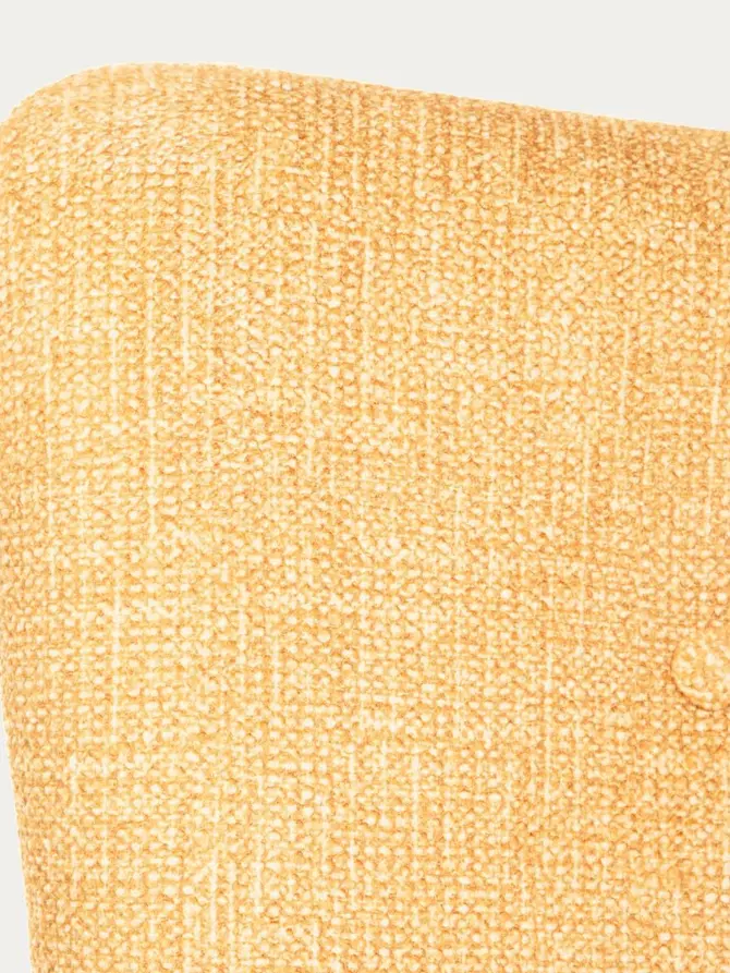 Fotel MOSS POP w tkaninie musztardowy 70x55x95 cm