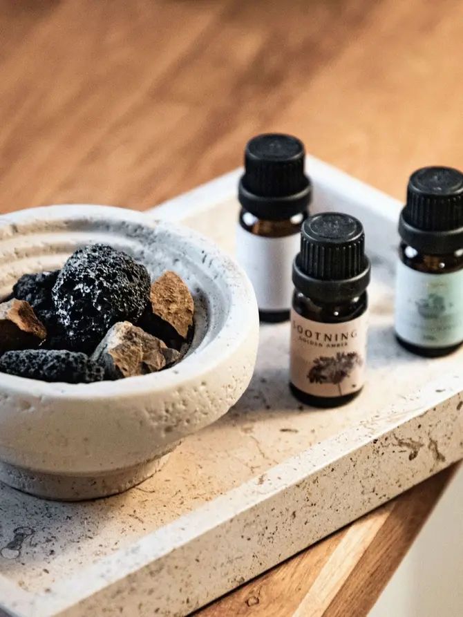 Zestaw zapachowy ZEN RITUAL z kamieniami wulkanicznymi i olejkiem 10 ml