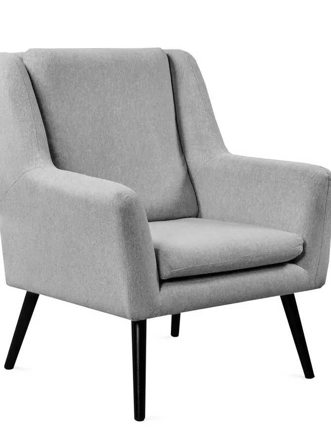 Fotel SOPHIE w tkaninie jasnoszary 76x75x93 cm