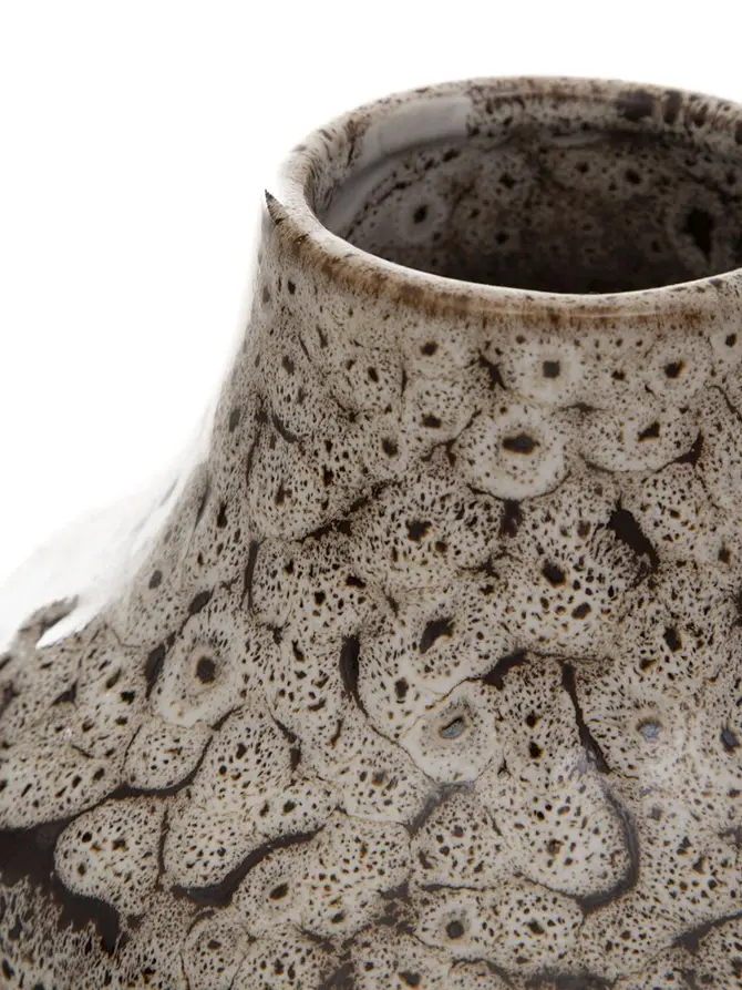 Wazon RUFUS ceramiczny brązowy 13x13x22 cm