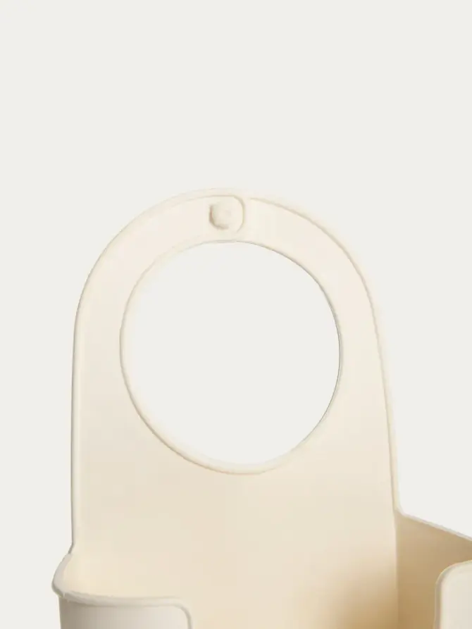 Organizer LUCENS wiszący na kran śmietankowy 17x8 cm