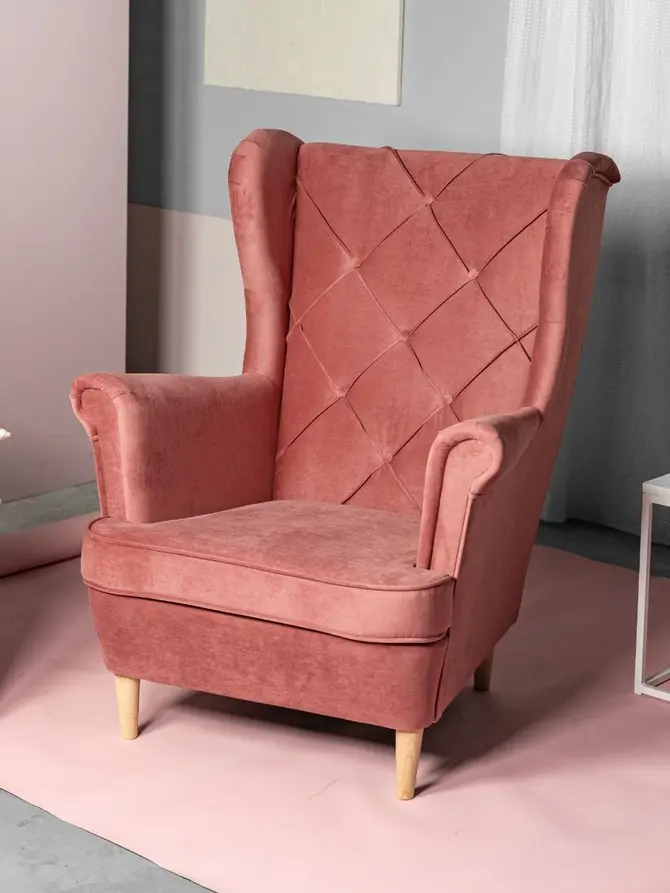 Fotel FOSSBY NEW Fotel koralowy 87x105x97 cm