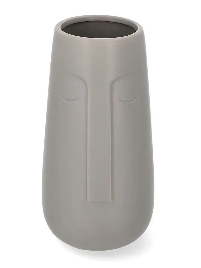 Wazon CERGY ceramiczny szary 13,5x26 cm