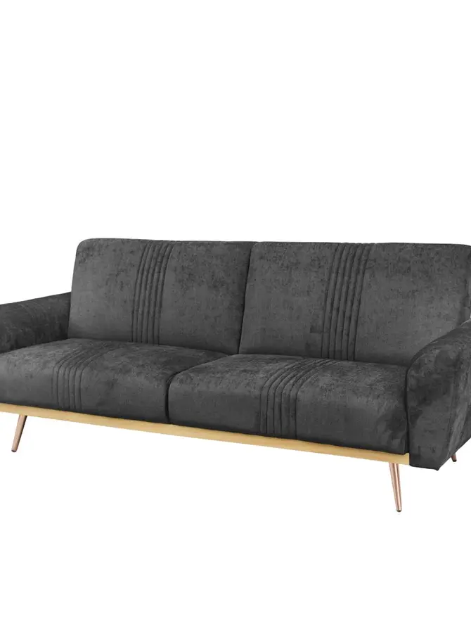 Sofa SAMTIGE 3-osobowa, z funkcją spania, czarna 212x84x86.5 cm