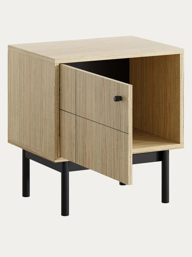 Szafka nocna JAPANDI w kolorze dąb artea 53,5x39x56,5 cm