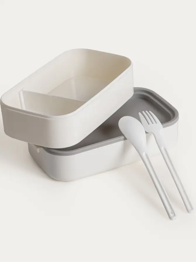Lunchbox LOENE biały piętrowy 1,4 l