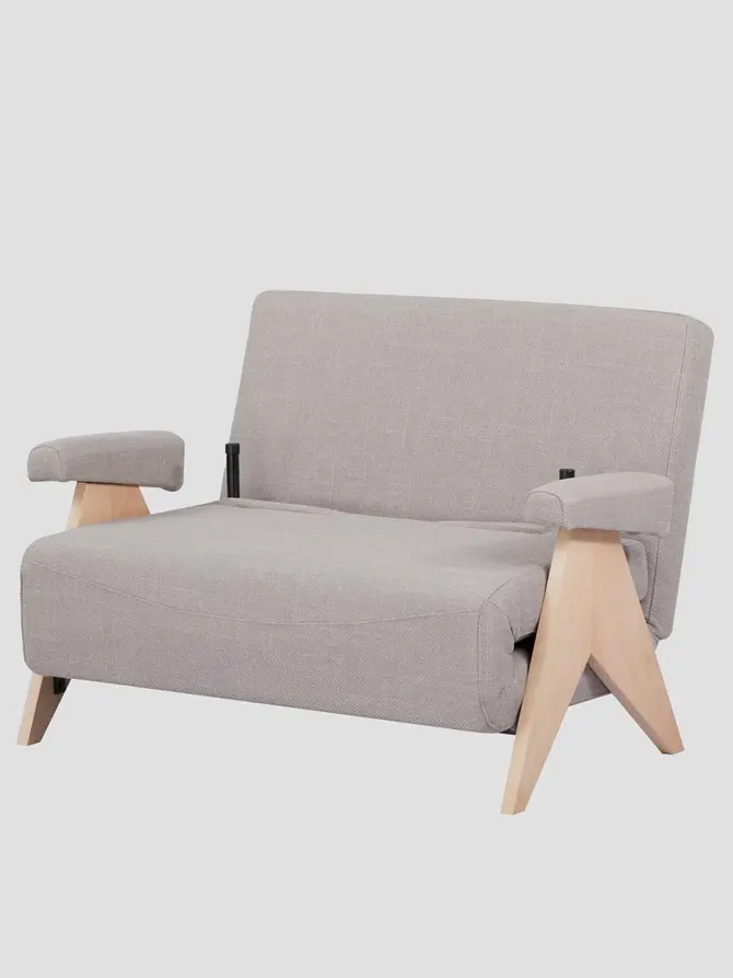Sofa CALORE 1-osobowa, z funkcją spania beżowa 117x90x82 cm