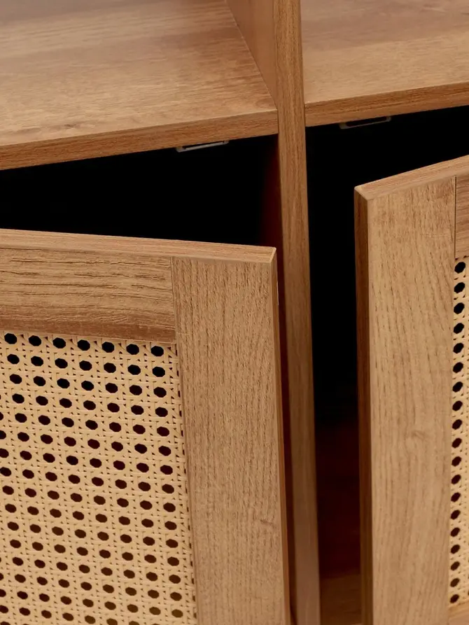 Komoda NOTTO z rattanem 110x35x72 cm