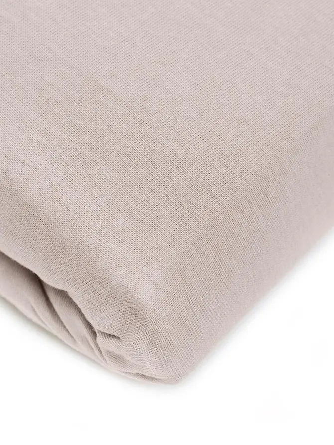 Prześcieradło CLAIRE jersey beżowe 90x200 cm