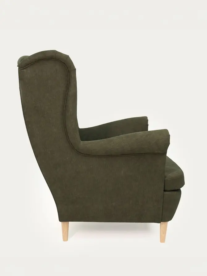 Fotel FOSSBY oliwkowy 82x85x105 cm