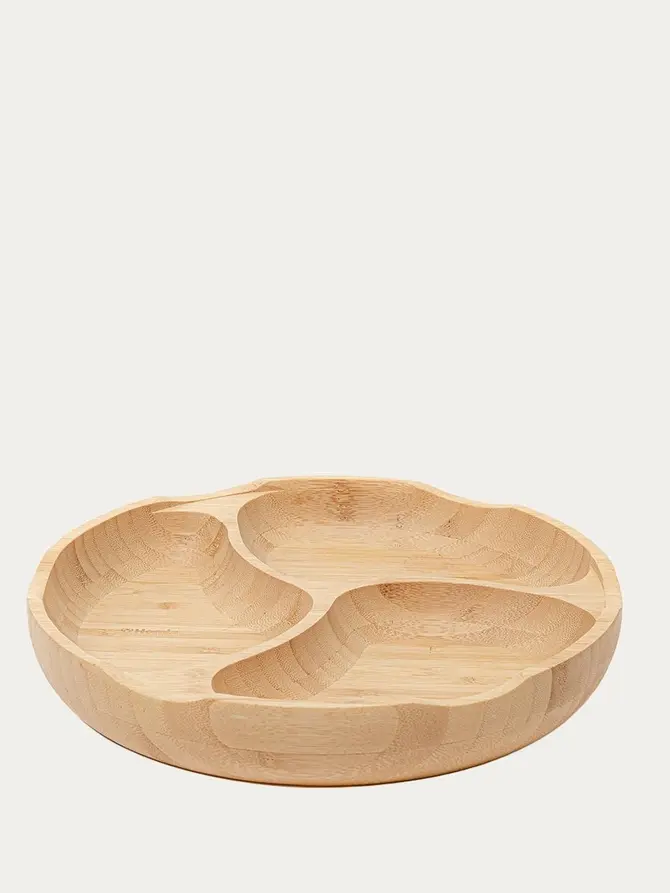 Półmisek BAMBOU bambusowy z trzema przegródkami 25 cm