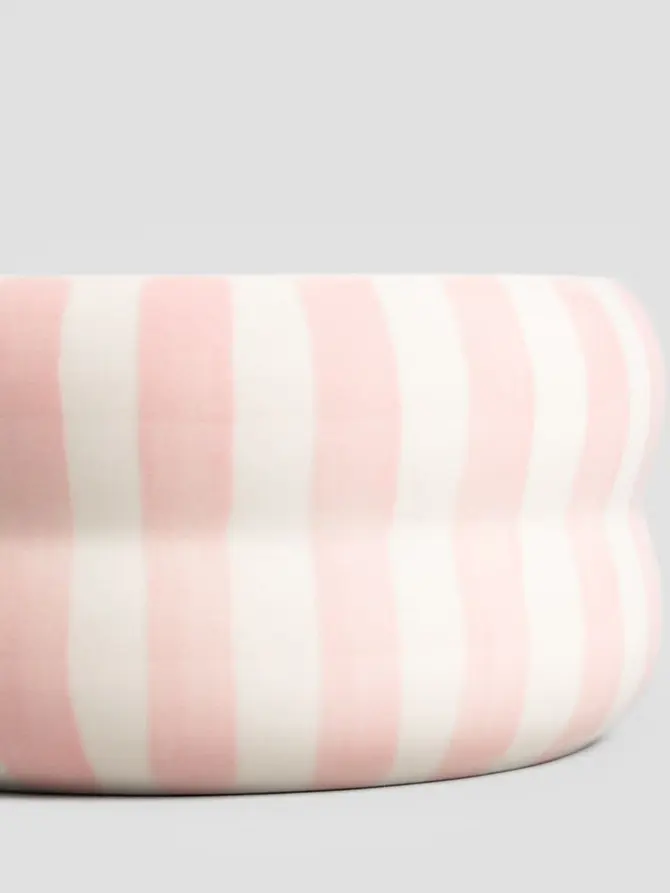 Miska BITTI w paski różowa 14 cm