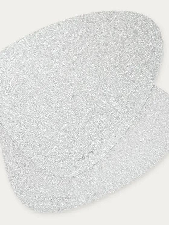 Maty stołowe FEMELO srebrne, zestaw 2 szt. 38 cm