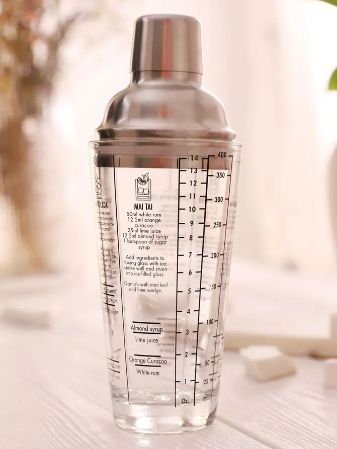 Shaker ALCOLE ze srebrnym wieczkiem 400 ml