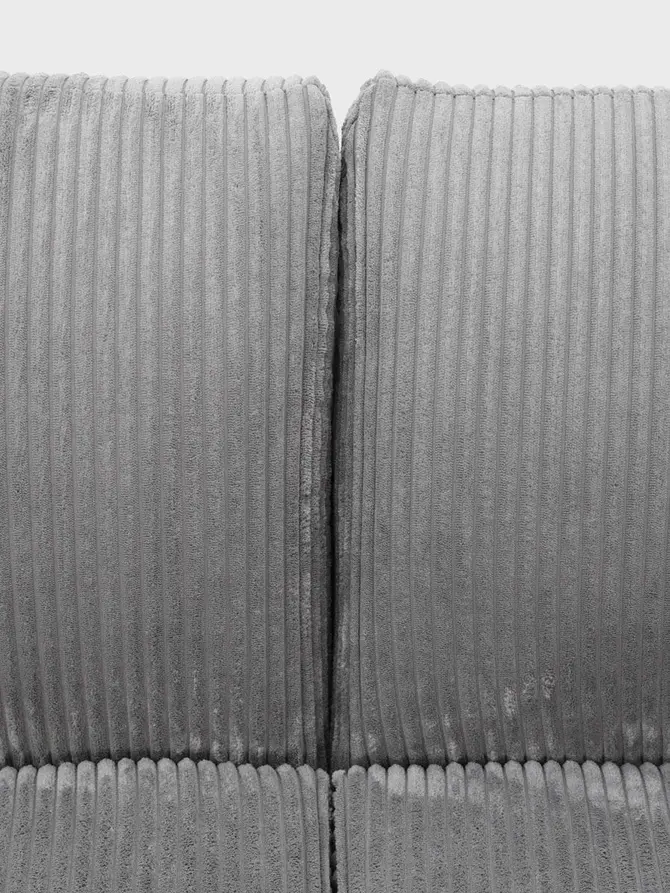 Sofa modułowa SVELA 2-osobowa szara piankowa sztruksowa 161x80x60,5 cm