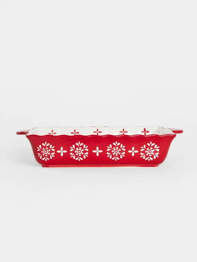 Naczynie do zapiekania BAKIN ceramiczne prostokątne z uszami 39x22x7 cm