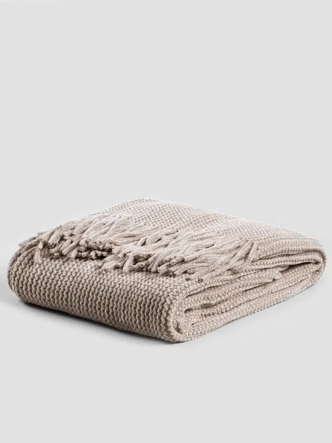 Koc CHENILLE szenilowy taupe 130x170 cm