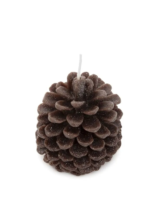 Świeca PONTIS szyszka brązowa 10 cm