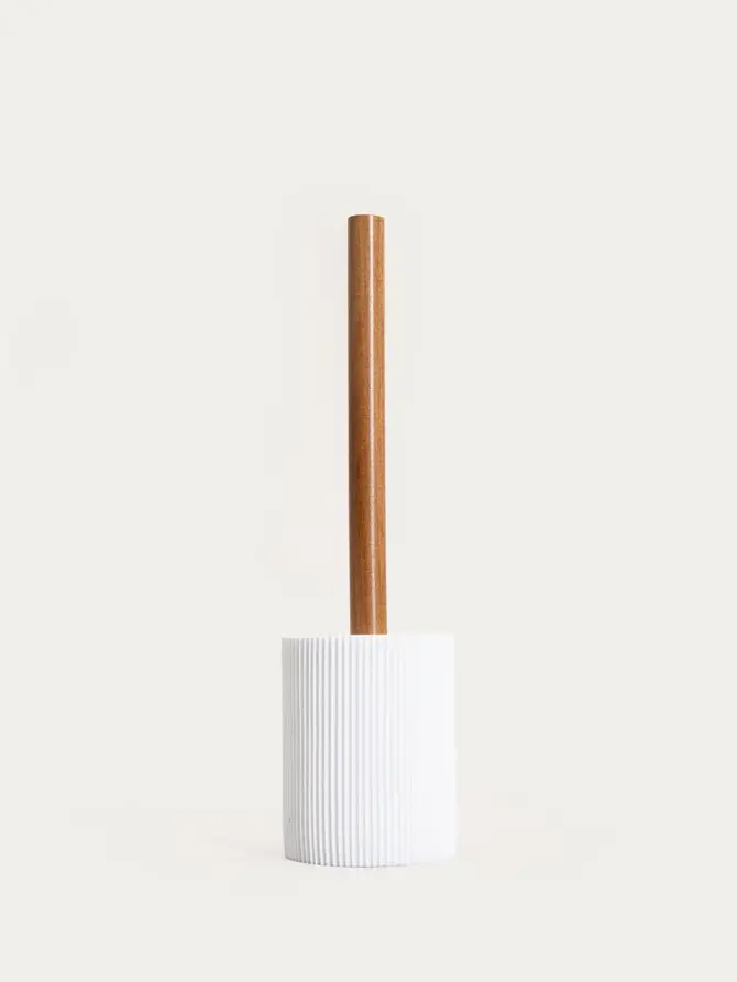 Szczotka do WC ARWYN z akacjową rączką 9,6x9,6x37,5 cm