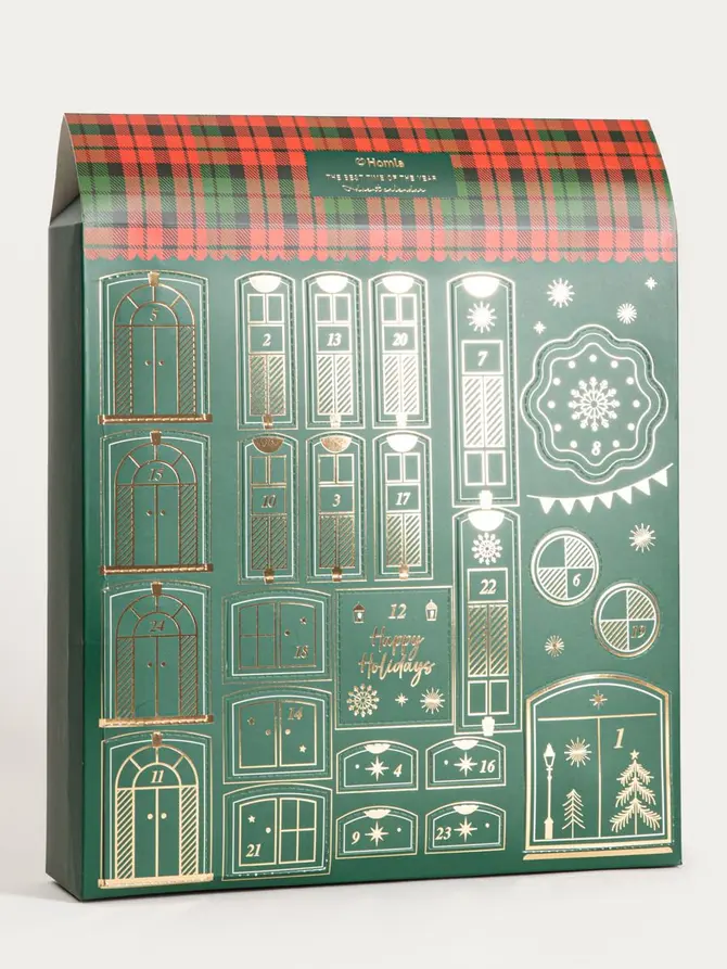 Kalendarz adwentowy SANTA'S SELECTIONS Tartan 24 szt.