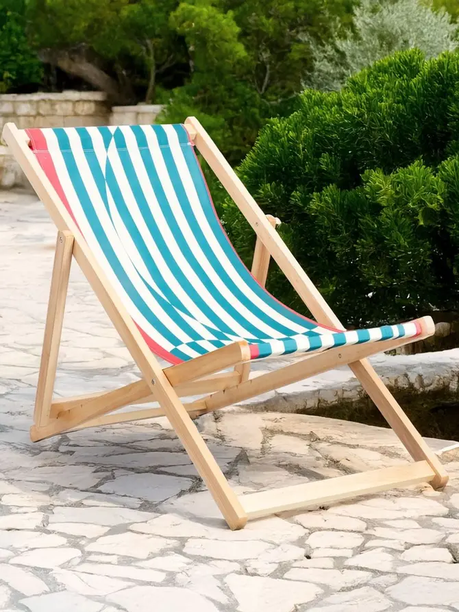 Leżak COLOR SPECTRUM drewniany naturalny 59x87/102x87/71 cm