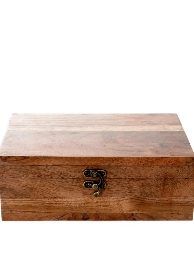 Szkatułka na biżuterię ACACIA z drewna akacjowego 22x14x8 cm
