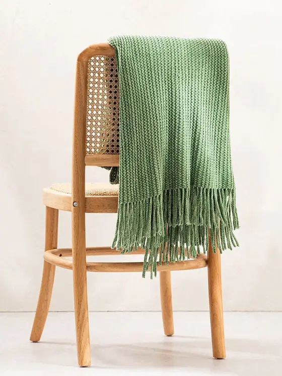 Koc CHENILLE szenilowy pistacjowy 130x170 cm