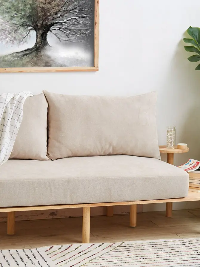 Sofa SERI 2-osobowa beżowa 180x76x75 cm