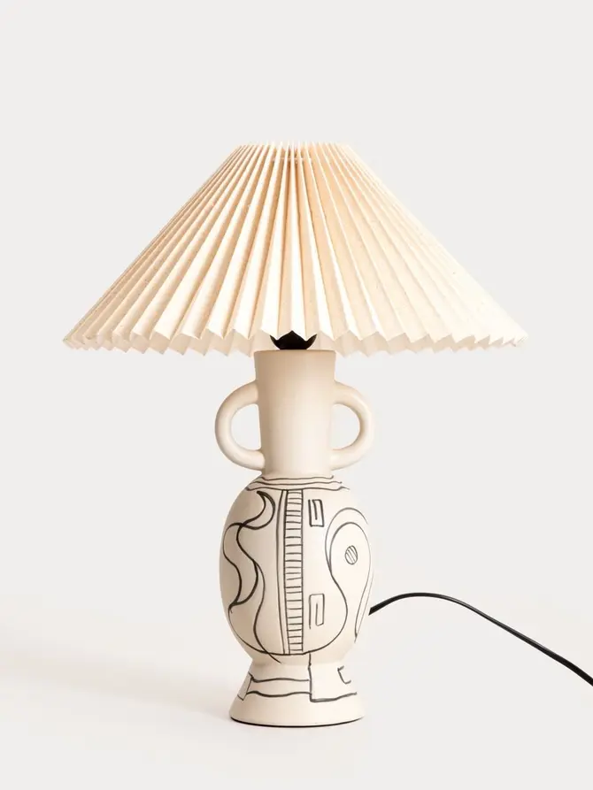 Lampa stołowa TETA ceramiczna 35,5x35,5x44 cm