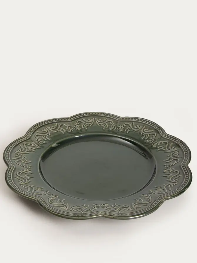 Talerz SALTIS obiadowy zielony 27 cm